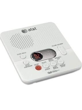 AT&T 1740 Digital Answering Machine System With Timr/Day Stamp